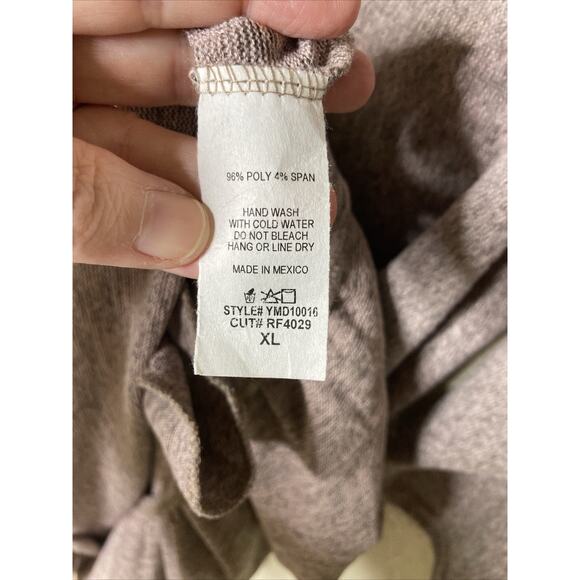 You & Me Sweater Knit Dress Heathered Pink 3/4 Sleeve Ruffle Hem Womens XL - Picture 11 of 11